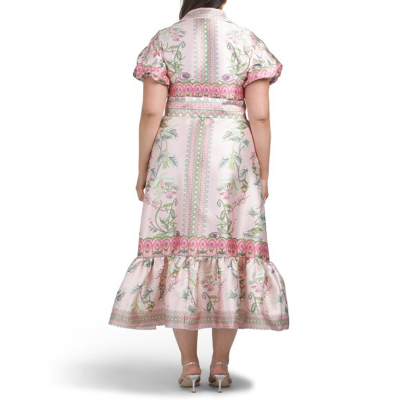 NANCY YANG Pink Shirt Dress Gown - Picture 2 of 2